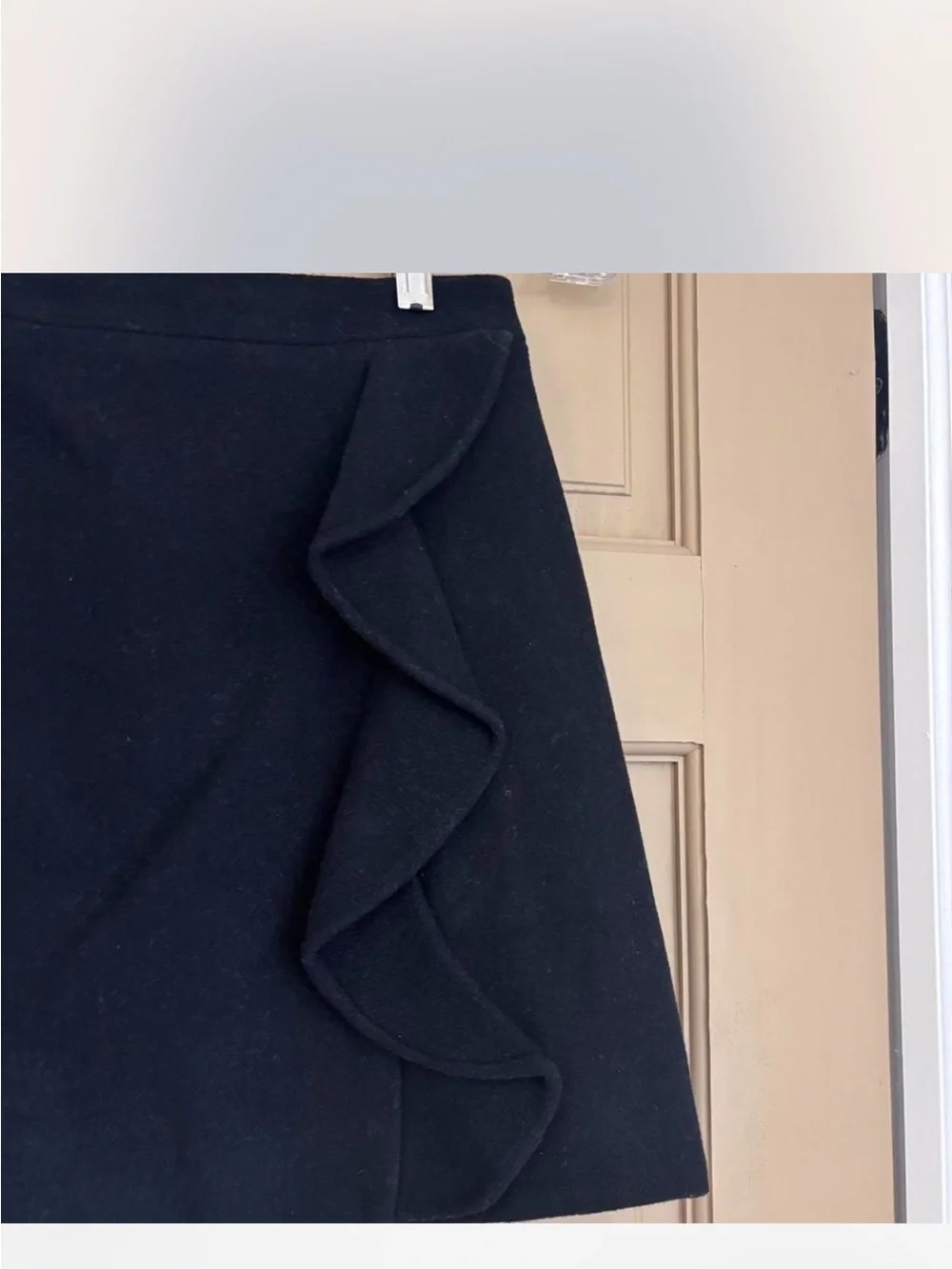 Black Ruffle A-Line Skirt - Brand: J. Crew
